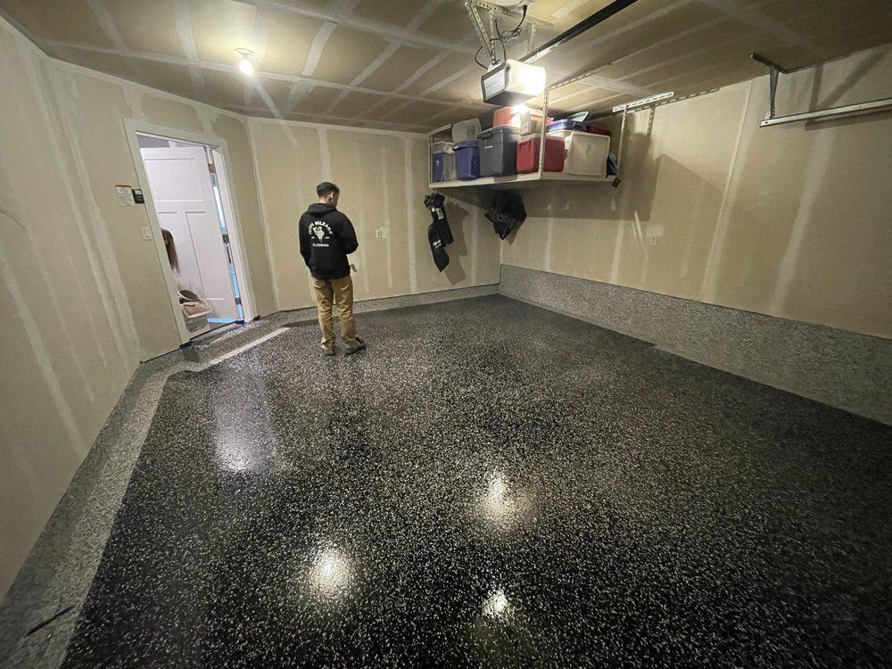 Finished epoxy garage floor coating in Sandy, UT